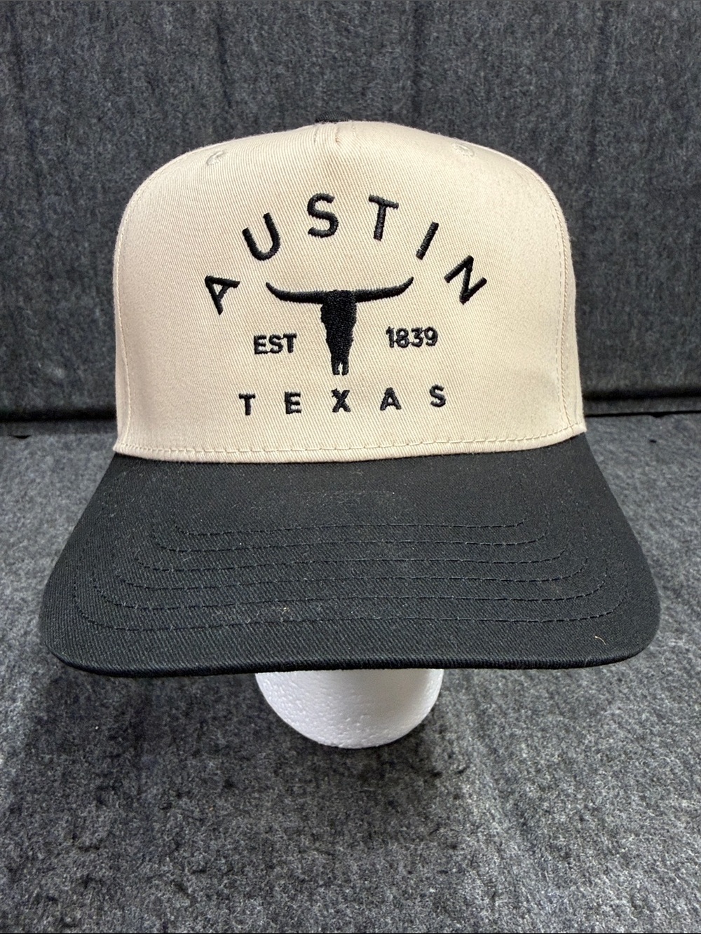 OTTO Black Brim Cream Interior Two-Tone Baseball Cap